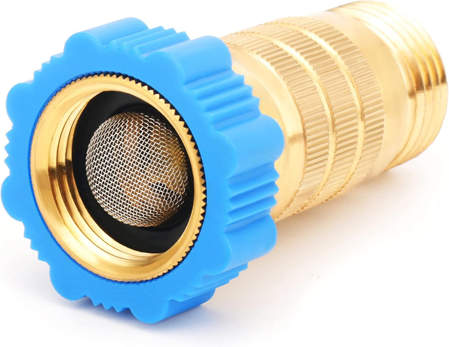 RV Hi-Flow Water Pressure Regulator 50-55 psi, 3/4 Inch Thread Lead-Free Brass Inline Water Pressure Reducer for Camper, Trailer, RV Plumbing System