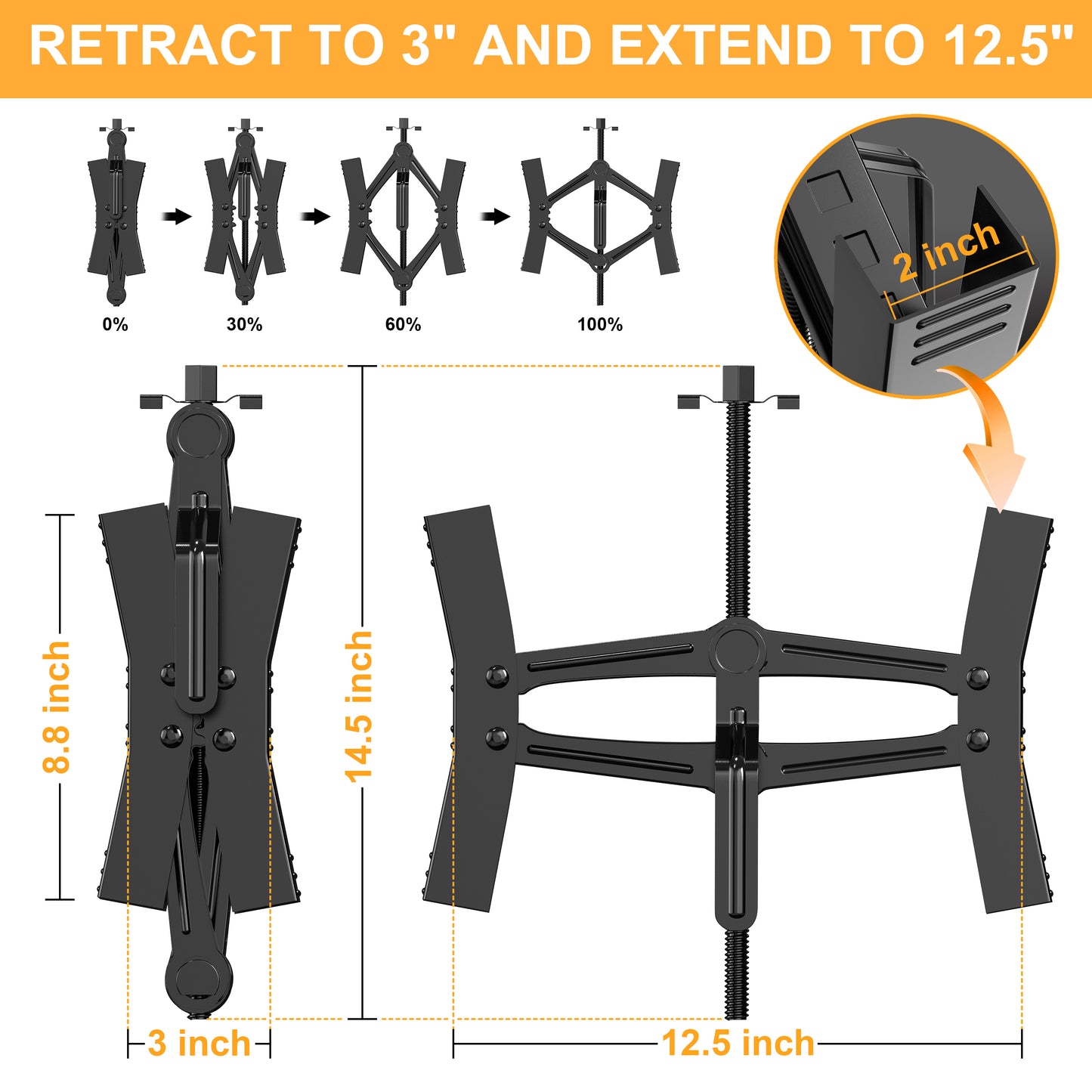 Camper Wheel Chock Stabilizer 2 Sets, Upgraded Side Grain Heavy Duty X-Shaped Stabilizer Wheel Chock RV Travel Trailer Accessories Anti-Move Anti Rust Coating Tire Chalks