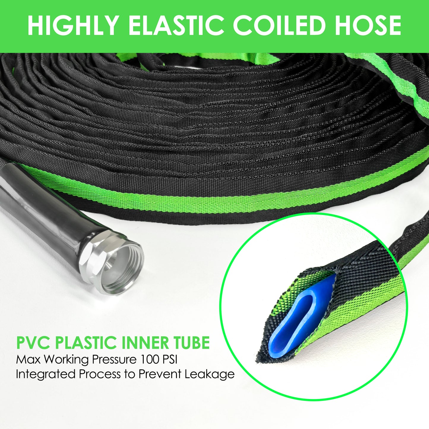 RV Drinking Water Hose, Lead-Free, Fabric Reinforced, Lightweight, 3/4 GHT Fitting, Abrasion Resistant