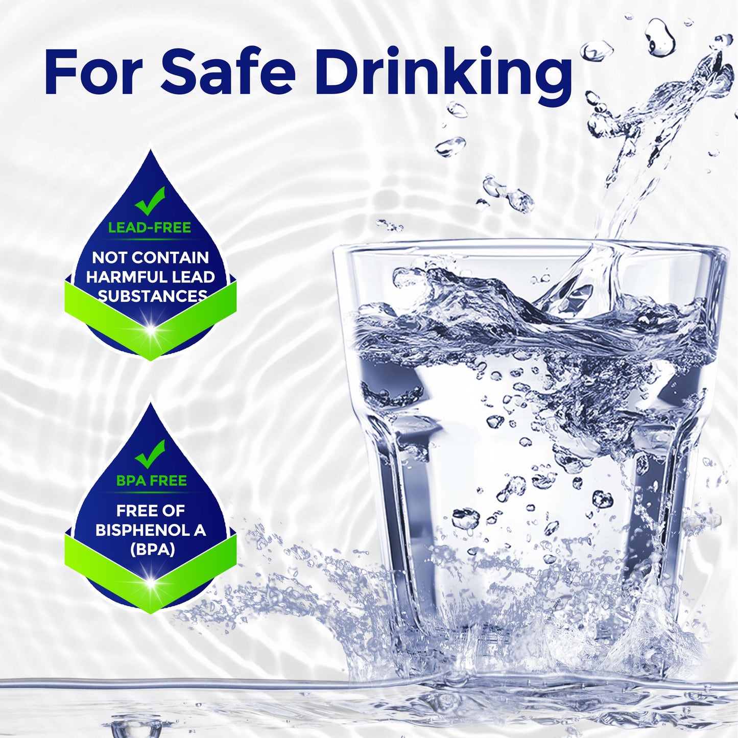 RV Water Hose - Drinking Water Hose Contains No Lead, No BPA - Flexible Leak-Free Design - Upgrade Strain Relief Ends - 5/8" Inside Diameter